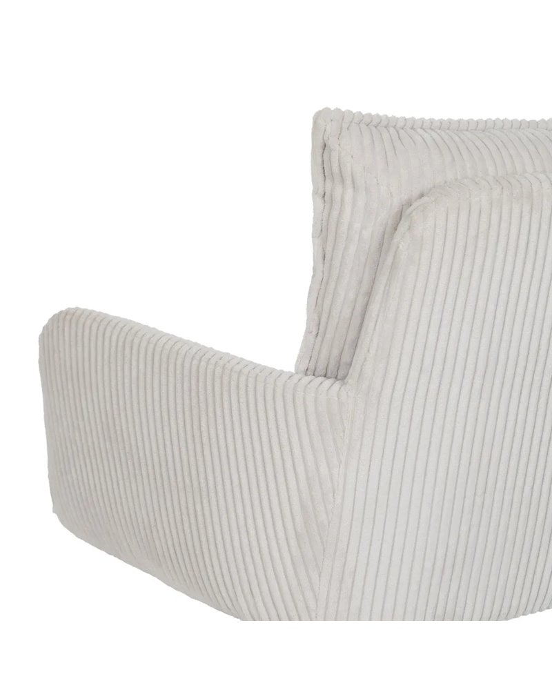 SILLA RUEDAS CREMA TEJIDO OFICINA 59 X 63 X 89 CM