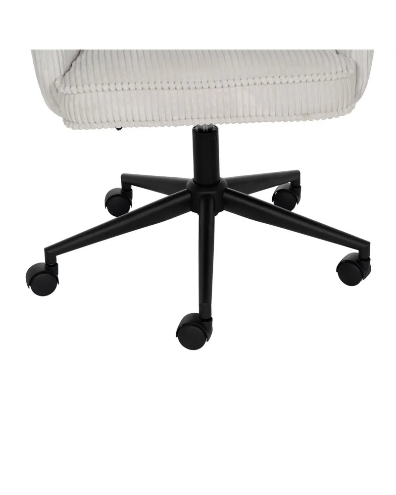 SILLA RUEDAS CREMA TEJIDO OFICINA 59 X 63 X 89 CM