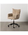 SILLA RUEDAS BEIGE TEJIDO OFICINA 59 X 63 X 89 CM