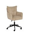 SILLA RUEDAS BEIGE TEJIDO OFICINA 59 X 63 X 89 CM