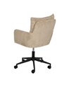 SILLA RUEDAS BEIGE TEJIDO OFICINA 59 X 63 X 89 CM