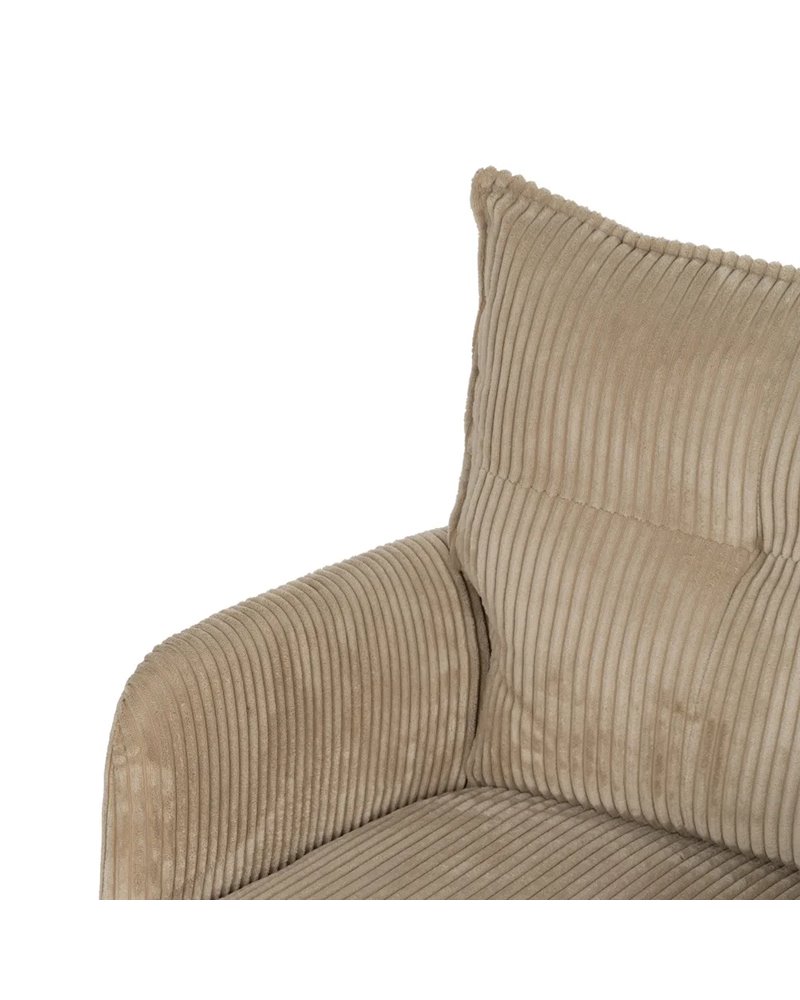 SILLA RUEDAS BEIGE TEJIDO OFICINA 59 X 63 X 89 CM