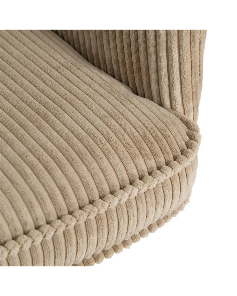 SILLA RUEDAS BEIGE TEJIDO OFICINA 59 X 63 X 89 CM