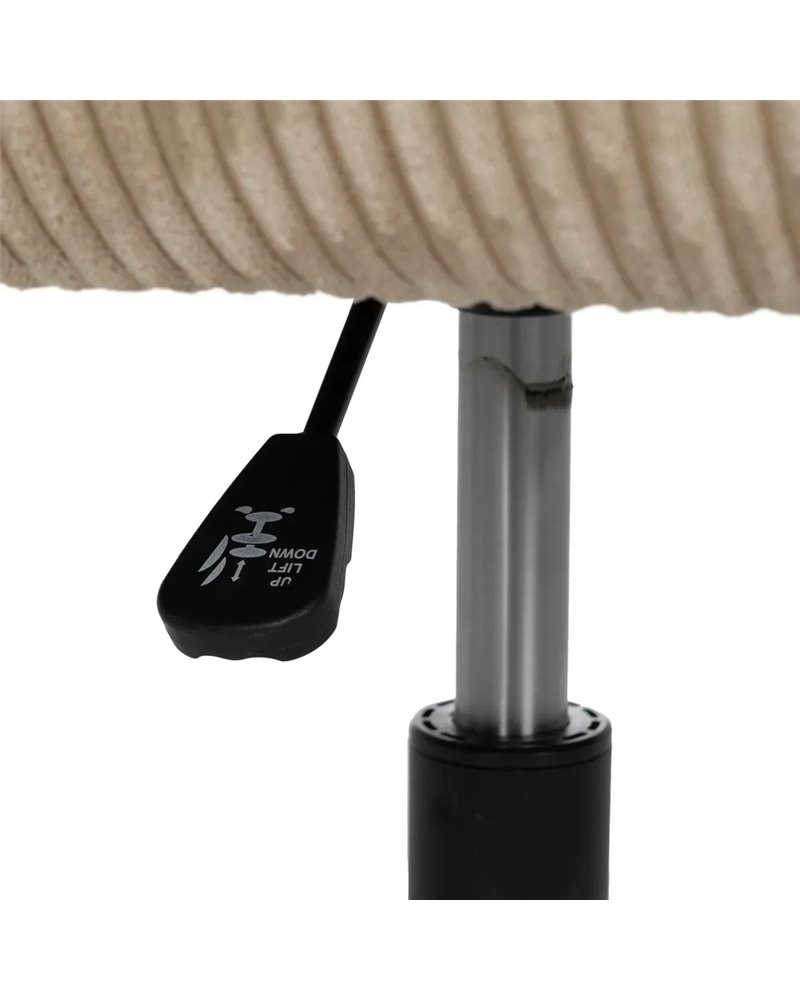 SILLA RUEDAS BEIGE TEJIDO OFICINA 59 X 63 X 89 CM