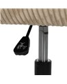 SILLA RUEDAS BEIGE TEJIDO OFICINA 59 X 63 X 89 CM