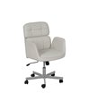 SILLA RUEDAS CREMA SIMIL PIEL OFICINA 57 X 60,50 X 85 CM