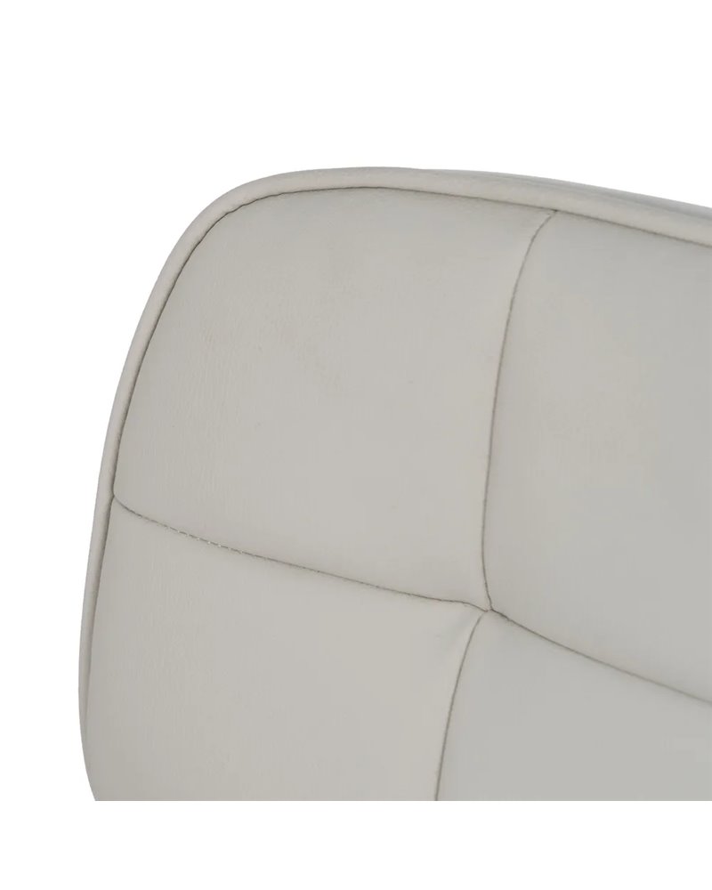 SILLA RUEDAS CREMA SIMIL PIEL OFICINA 57 X 60,50 X 85 CM