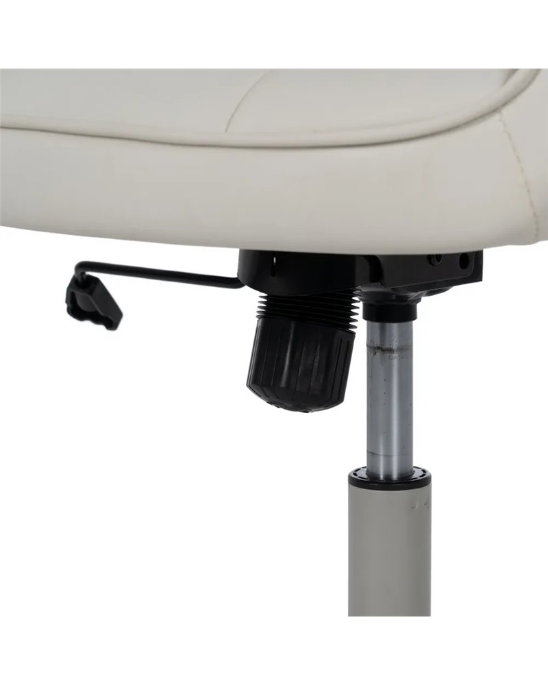 SILLA RUEDAS CREMA SIMIL PIEL OFICINA 57 X 60,50 X 85 CM