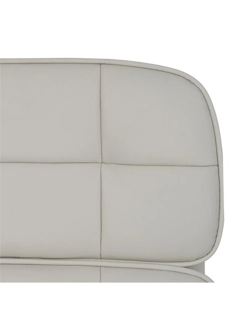 SILLA RUEDAS CREMA SIMIL PIEL OFICINA 57 X 60,50 X 85 CM