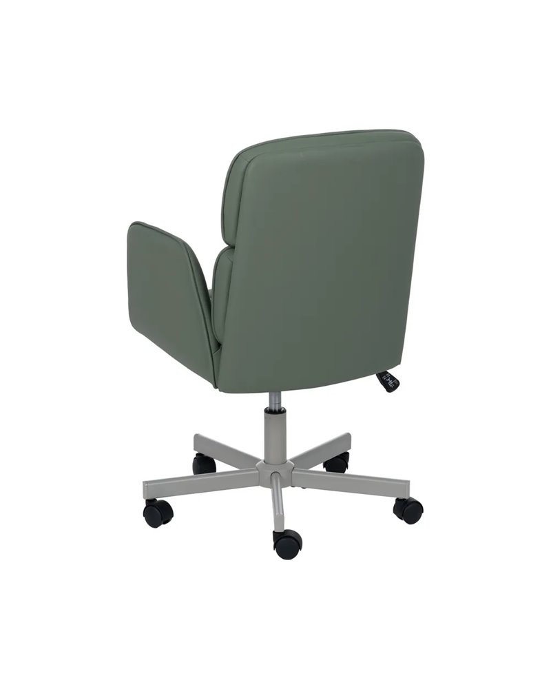 SILLA RUEDAS VERDE SIMIL PIEL OFICINA 57 X 60,50 X 85 CM