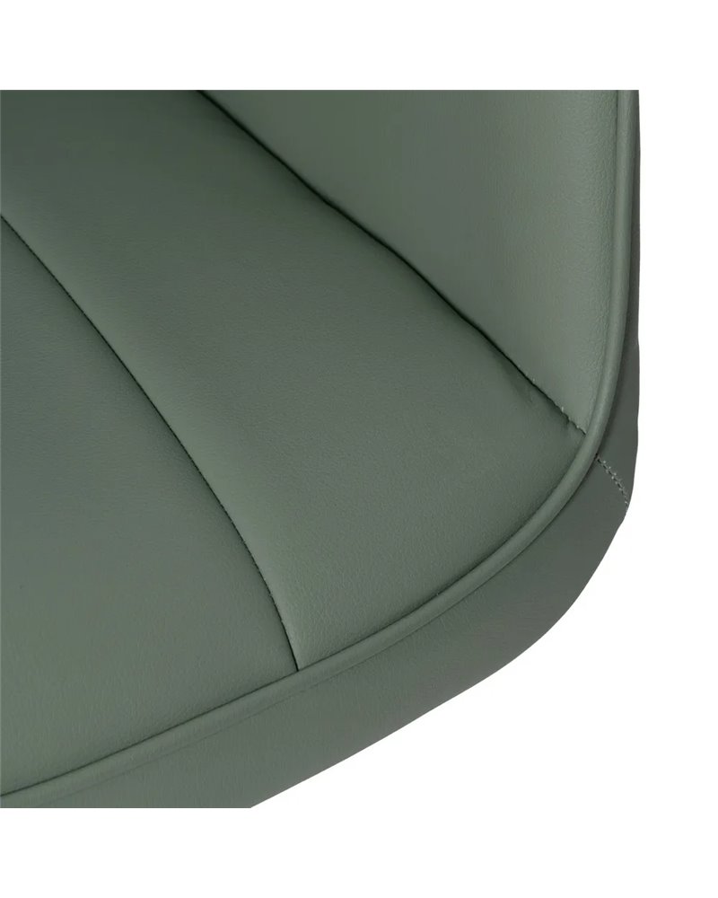 SILLA RUEDAS VERDE SIMIL PIEL OFICINA 57 X 60,50 X 85 CM