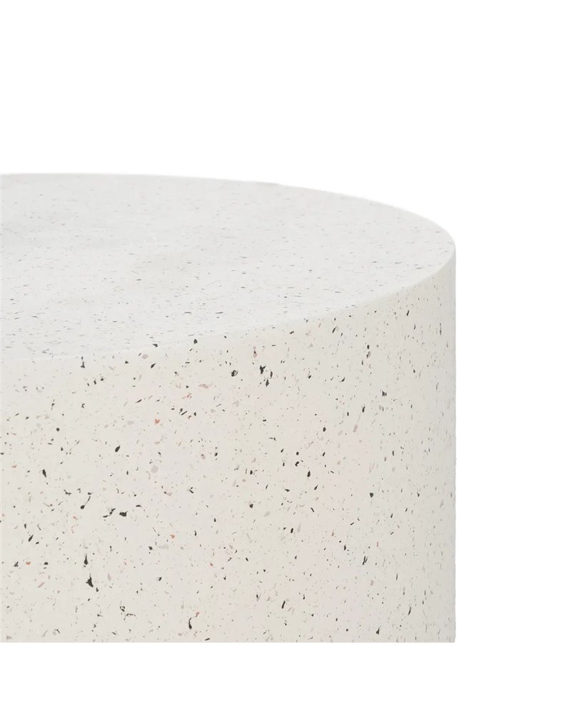 MESA CENTRO BLANCO FIBRA DE MAGNESIO 70 X 70 X 40 CM