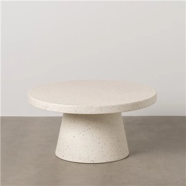 MESA CENTRO BLANCO FIBRA DE MAGNESIO 80 X 80 X 38 CM