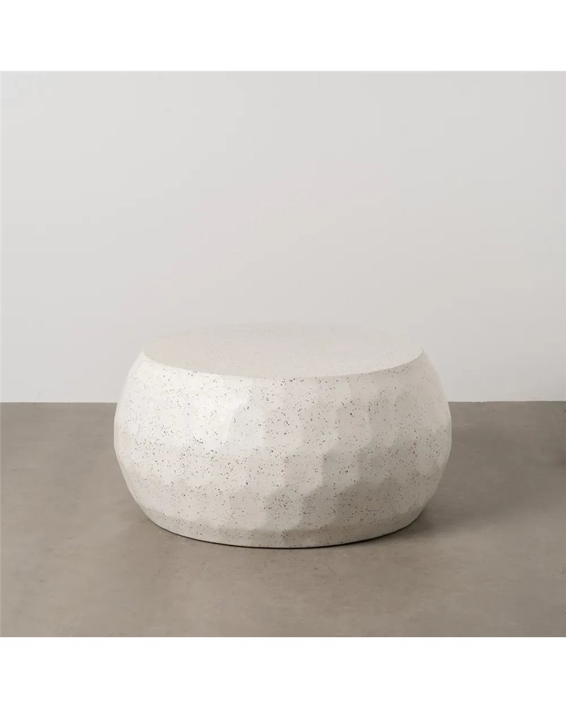 MESA CENTRO BEIGE CEMENTO 92 X 92 X 45 CM