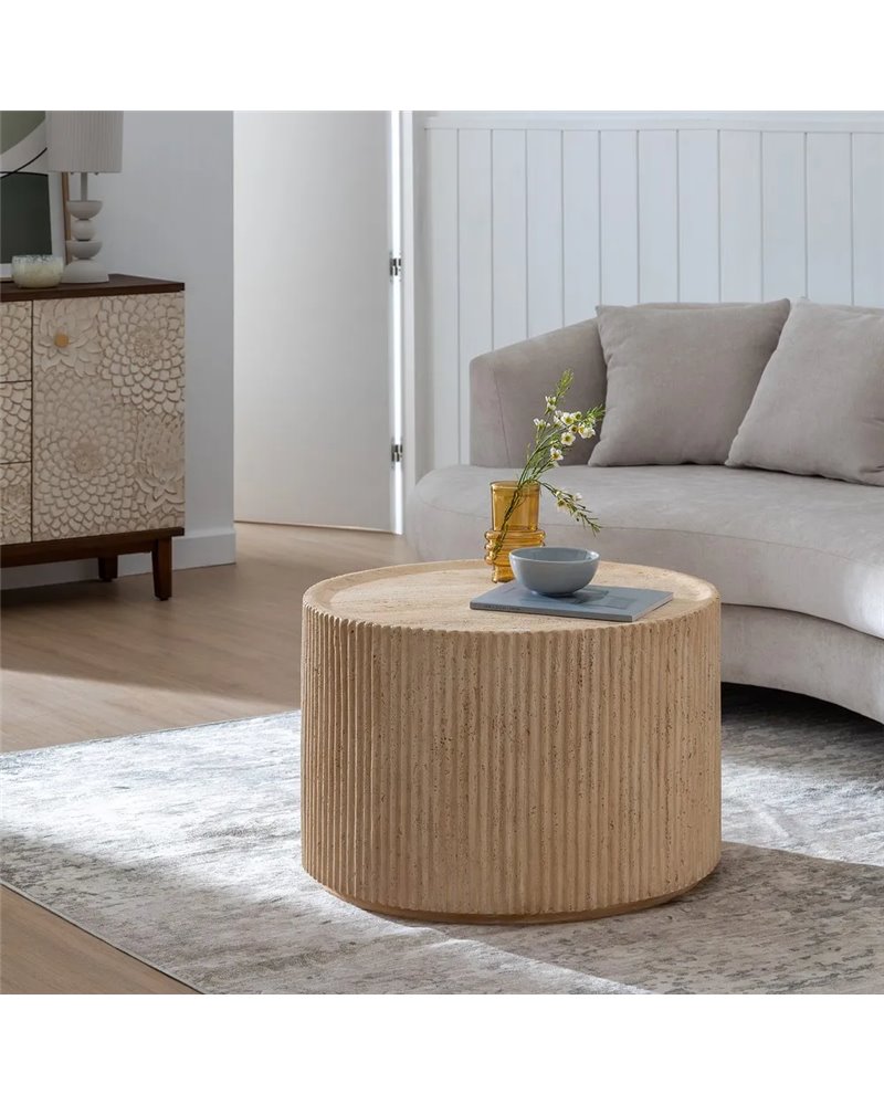 MESA CENTRO BEIGE MAGNESIO 67 X 67 X 46 CM
