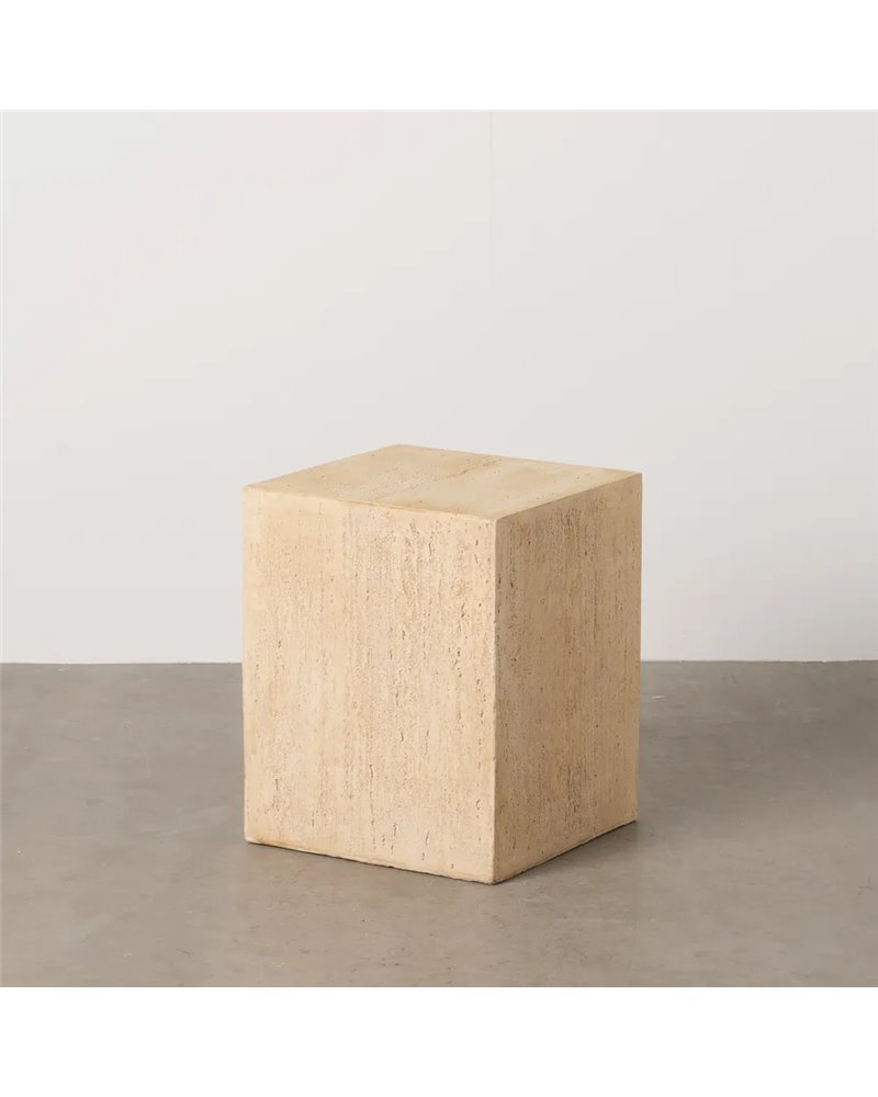 MESA AUXILIAR BEIGE MAGNESIO 37 X 37 X 46,50 CM