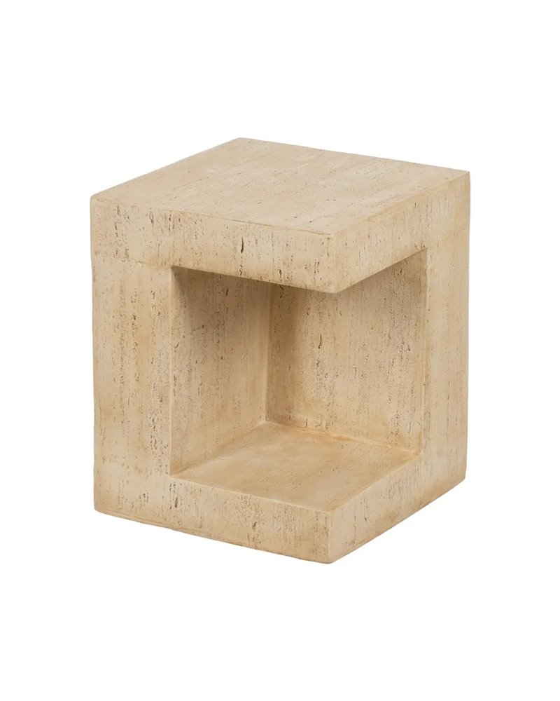 MESA AUXILIAR BEIGE MAGNESIO 38,50 X 38,50 X 46 CM