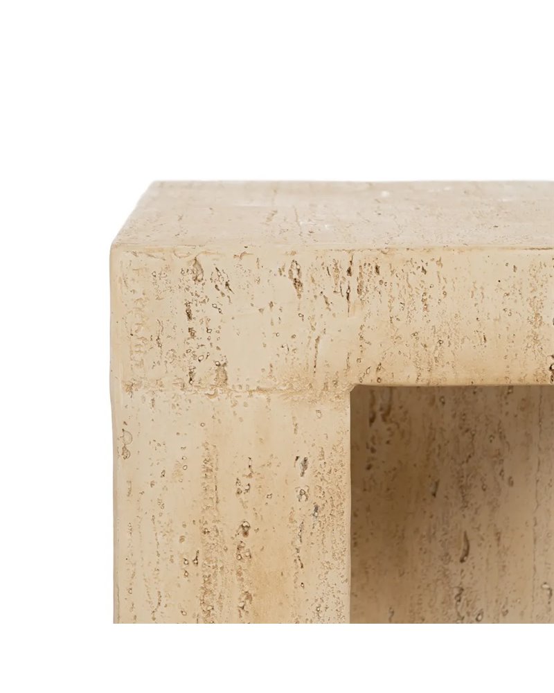MESA AUXILIAR BEIGE MAGNESIO 38,50 X 38,50 X 46 CM