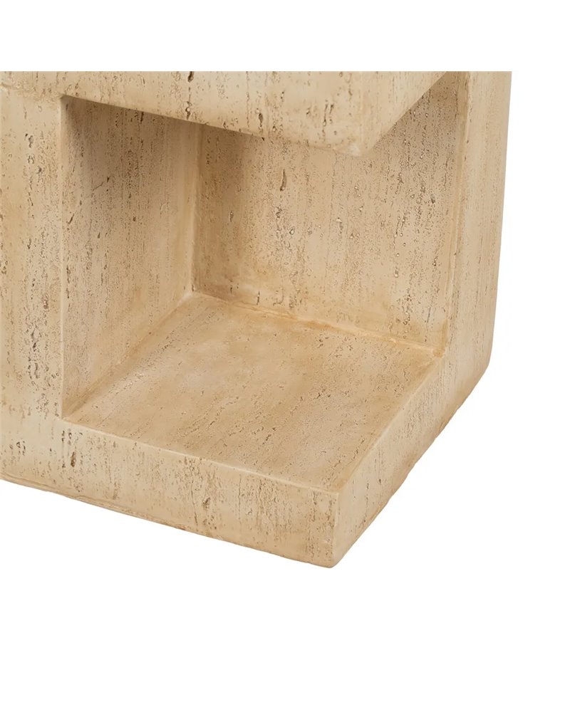 MESA AUXILIAR BEIGE MAGNESIO 38,50 X 38,50 X 46 CM