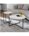 MESA CENTRO BEIGE-NEGRO MAGNESIO 68 X 68 X 44 CM
