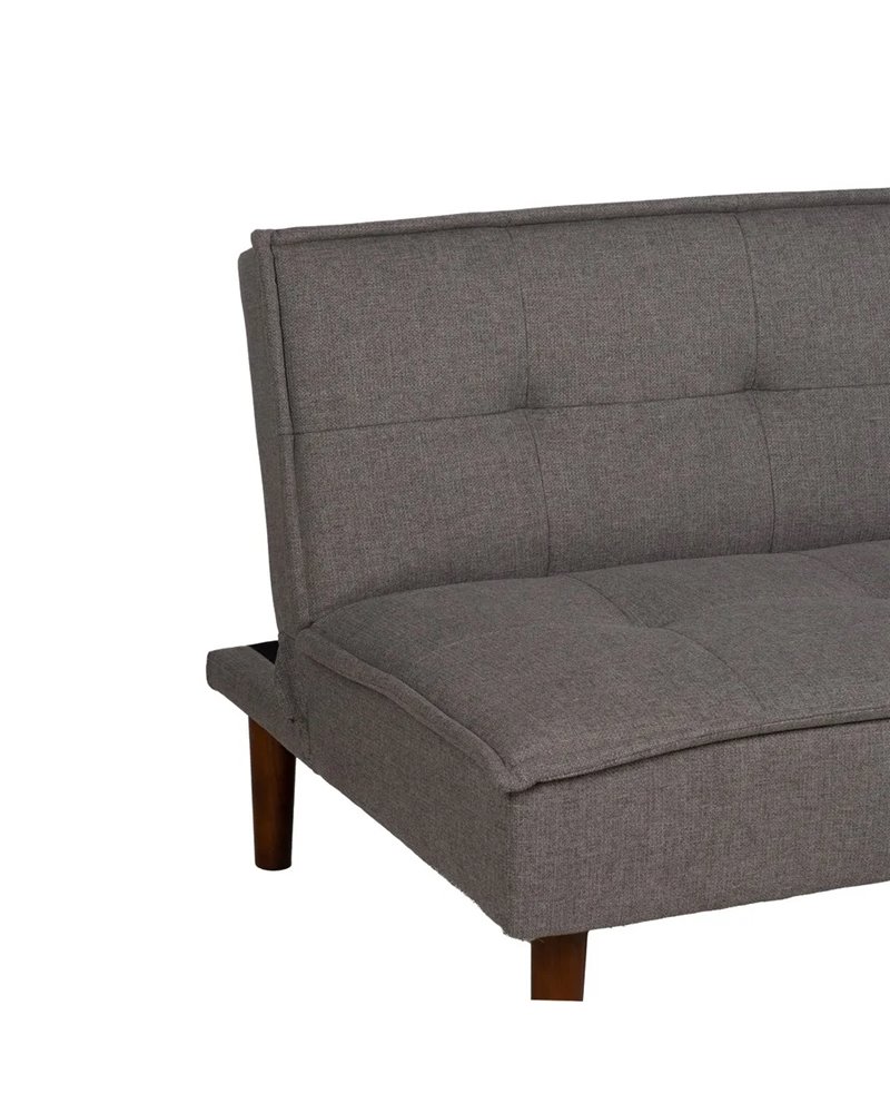 SOFÁ-CAMA GRIS METAL-MADERA SALÓN 181 X 102 X 85 CM