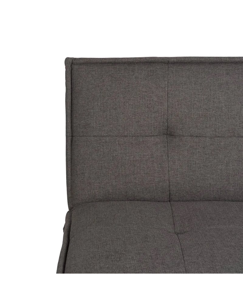 SOFÁ-CAMA GRIS METAL-MADERA SALÓN 181 X 102 X 85 CM