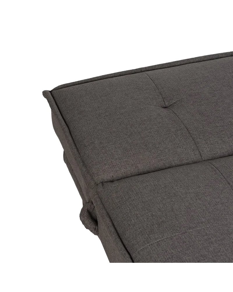 SOFÁ-CAMA GRIS METAL-MADERA SALÓN 181 X 102 X 85 CM