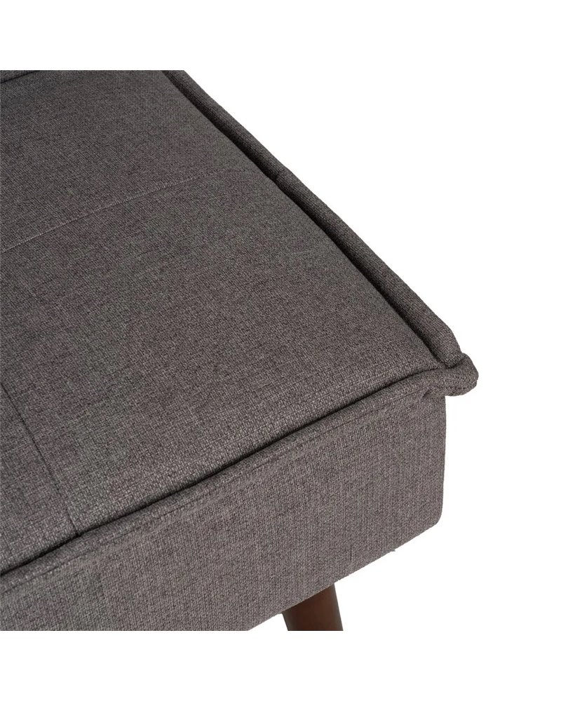 SOFÁ-CAMA GRIS METAL-MADERA SALÓN 181 X 102 X 85 CM