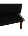 SOFÁ-CAMA GRIS METAL-MADERA SALÓN 181 X 102 X 85 CM