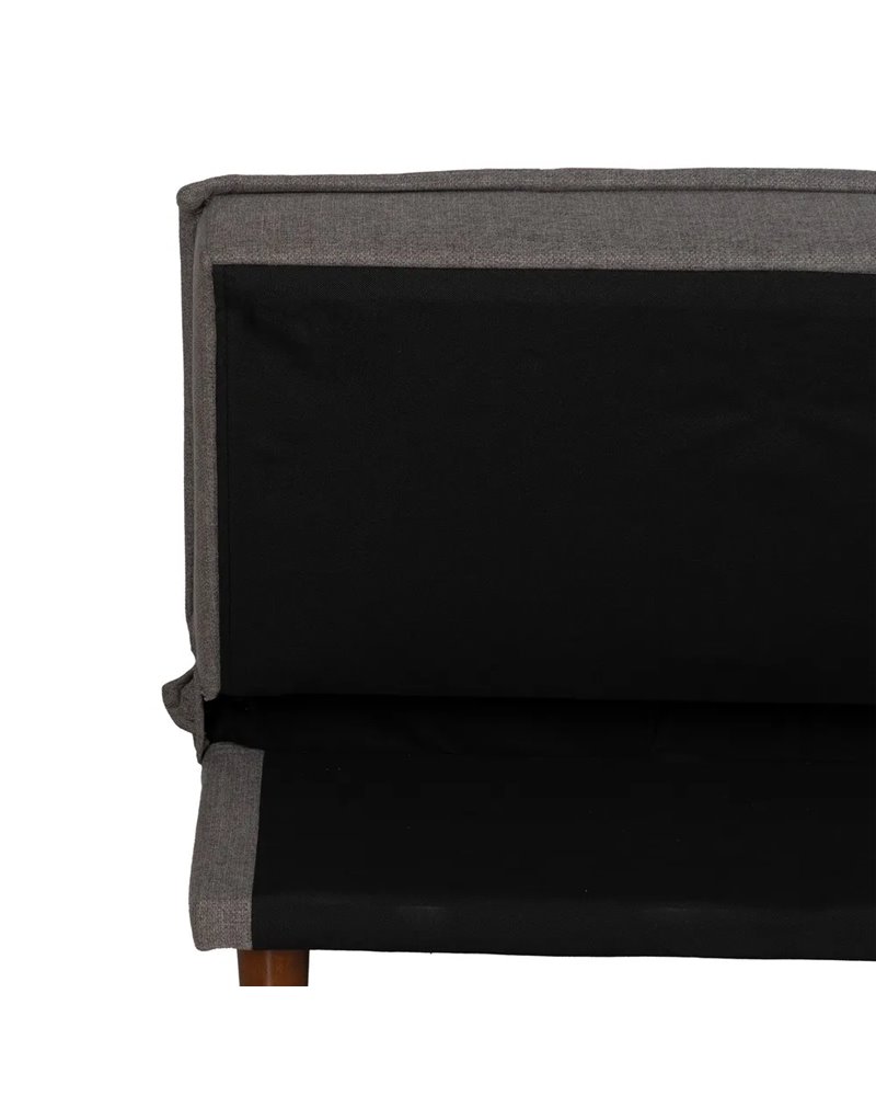 SOFÁ-CAMA GRIS METAL-MADERA SALÓN 181 X 102 X 85 CM