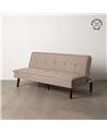 SOFÁ-CAMA BEIGE METAL-MADERA SALÓN 181 X 88 X 85,50 CM