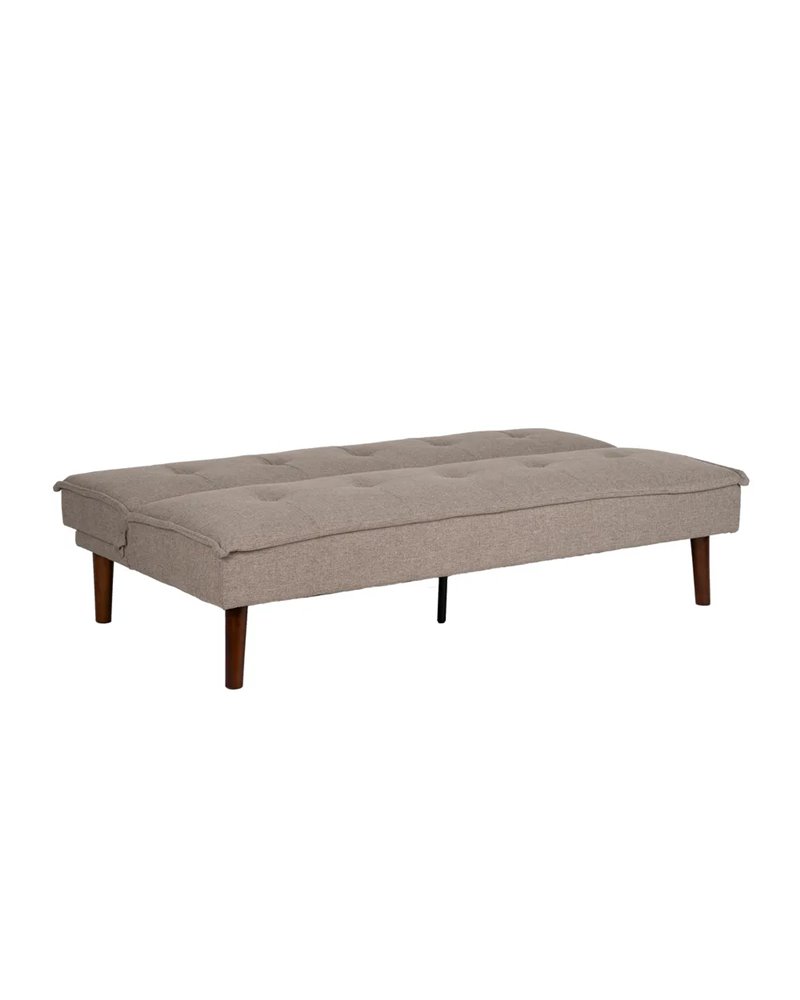 SOFÁ-CAMA BEIGE METAL-MADERA SALÓN 181 X 88 X 85,50 CM