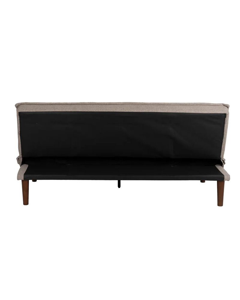 SOFÁ-CAMA BEIGE METAL-MADERA SALÓN 181 X 88 X 85,50 CM