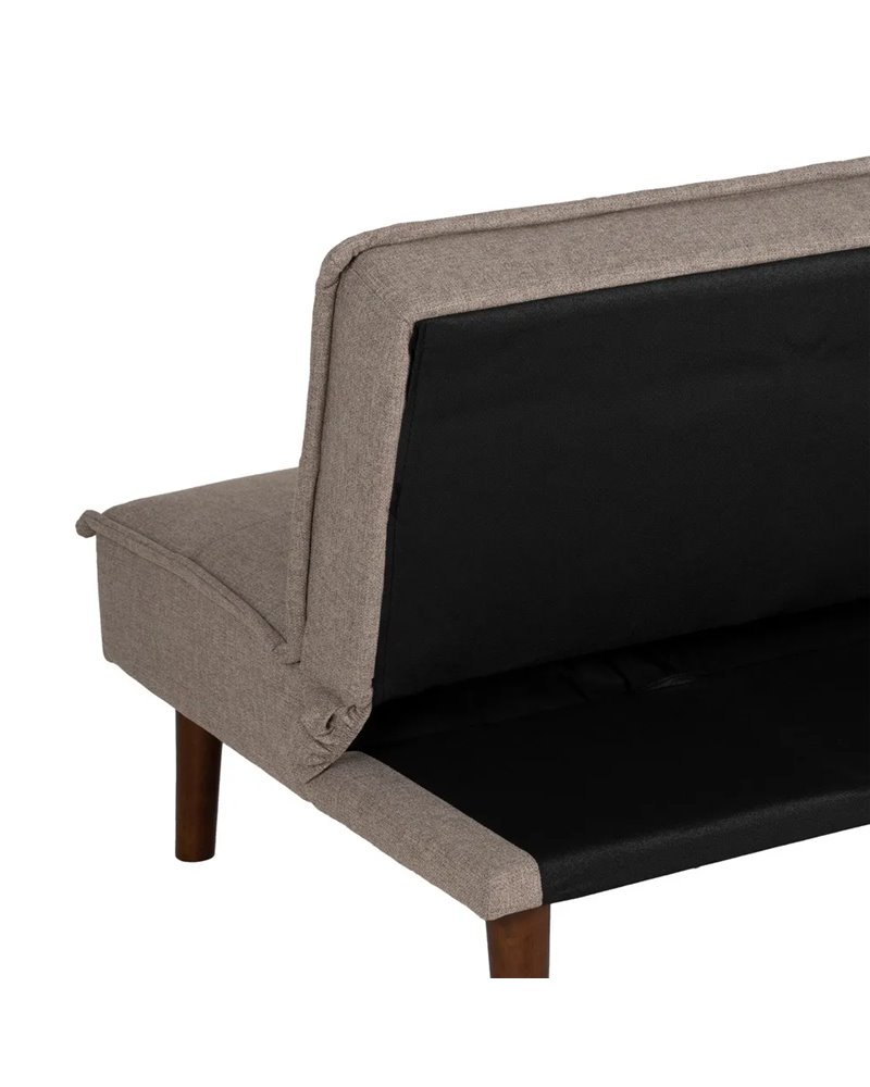 SOFÁ-CAMA BEIGE METAL-MADERA SALÓN 181 X 88 X 85,50 CM