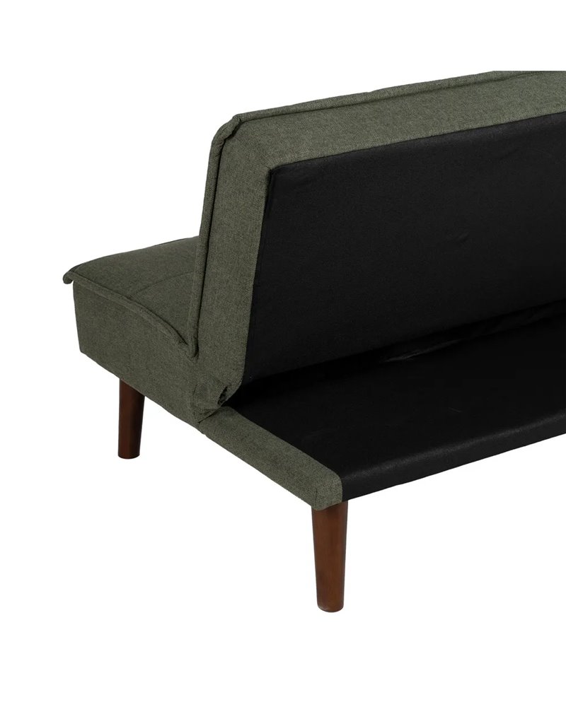 SOFÁ-CAMA VERDE METAL-MADERA SALÓN 181 X 88 X 85,50 CM