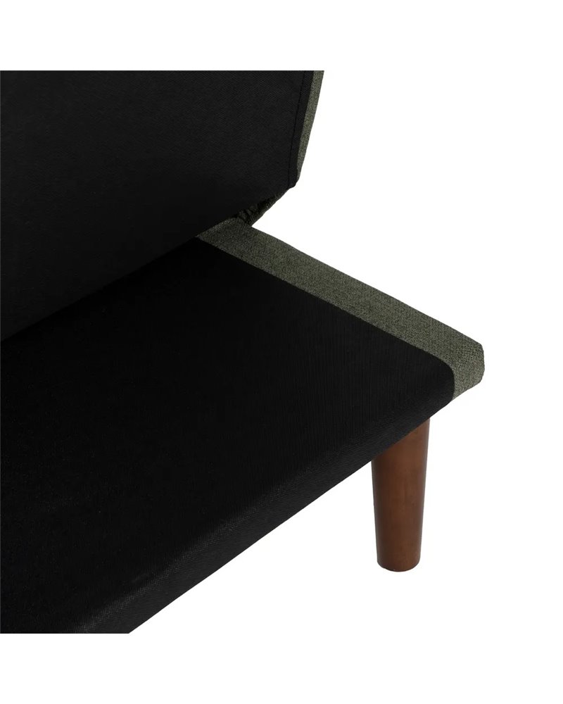 SOFÁ-CAMA VERDE METAL-MADERA SALÓN 181 X 88 X 85,50 CM