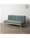 SOFÁ-CAMA VERDE METAL-MADERA SALÓN 178 X 94 X 86 CM
