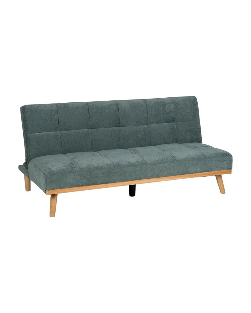 SOFÁ-CAMA VERDE METAL-MADERA SALÓN 178 X 94 X 86 CM