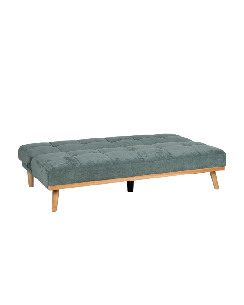 SOFÁ-CAMA VERDE METAL-MADERA SALÓN 178 X 94 X 86 CM