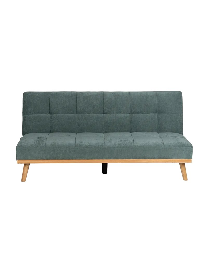 SOFÁ-CAMA VERDE METAL-MADERA SALÓN 178 X 94 X 86 CM