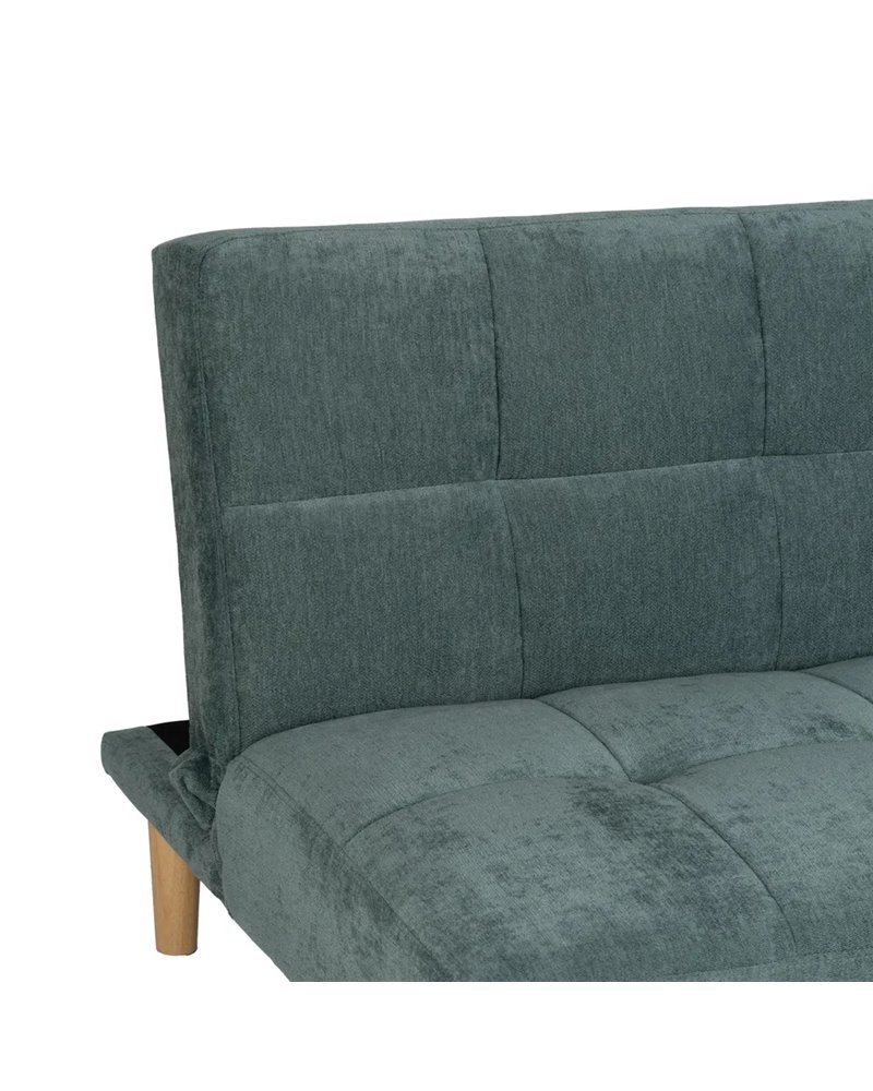 SOFÁ-CAMA VERDE METAL-MADERA SALÓN 178 X 94 X 86 CM