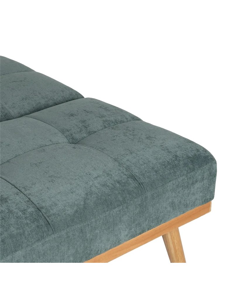 SOFÁ-CAMA VERDE METAL-MADERA SALÓN 178 X 94 X 86 CM