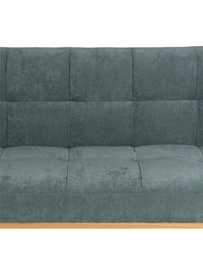 SOFÁ-CAMA VERDE METAL-MADERA SALÓN 178 X 94 X 86 CM