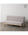 SOFÁ-CAMA GRIS METAL-MADERA SALÓN 178 X 94 X 86 CM