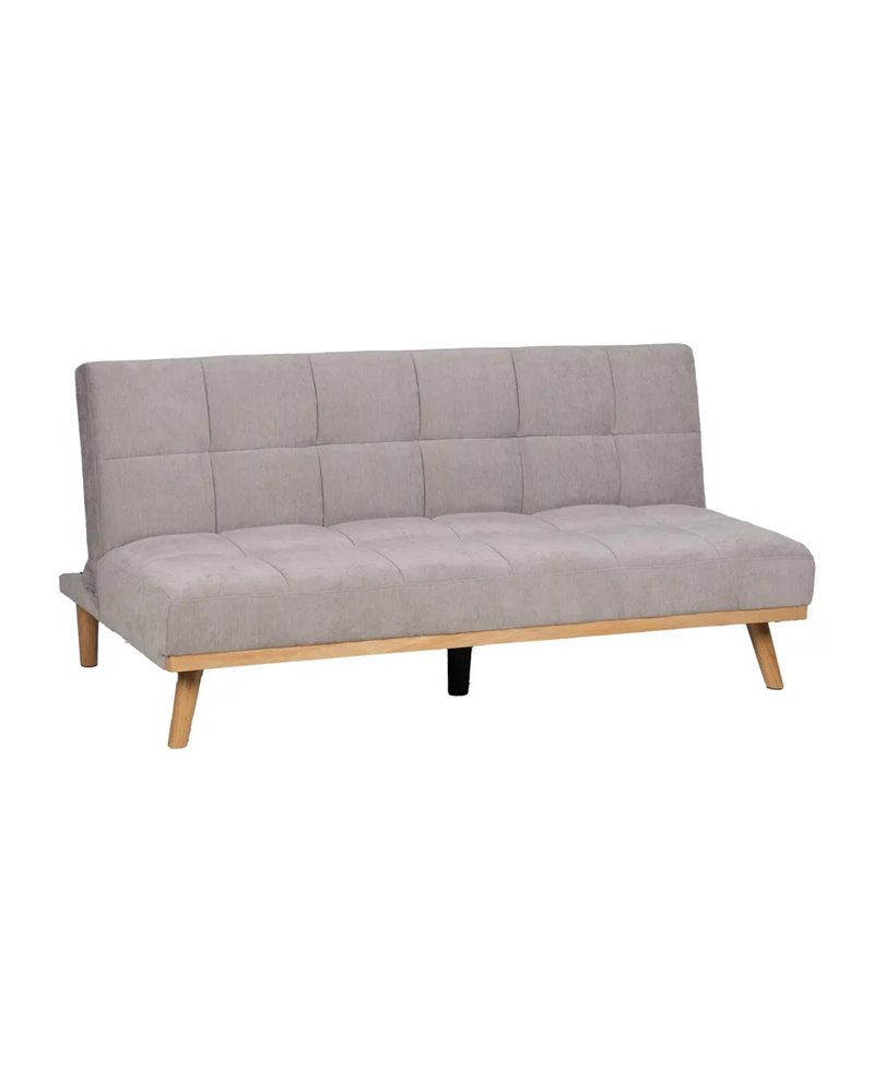 SOFÁ-CAMA GRIS METAL-MADERA SALÓN 178 X 94 X 86 CM