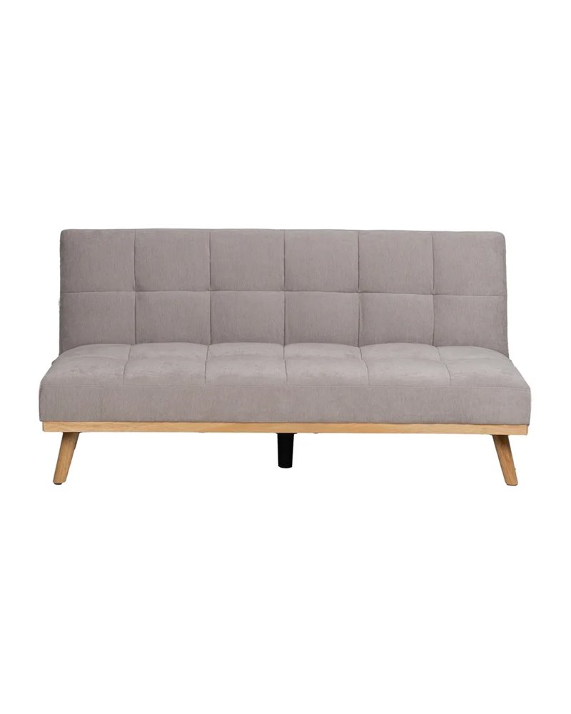 SOFÁ-CAMA GRIS METAL-MADERA SALÓN 178 X 94 X 86 CM