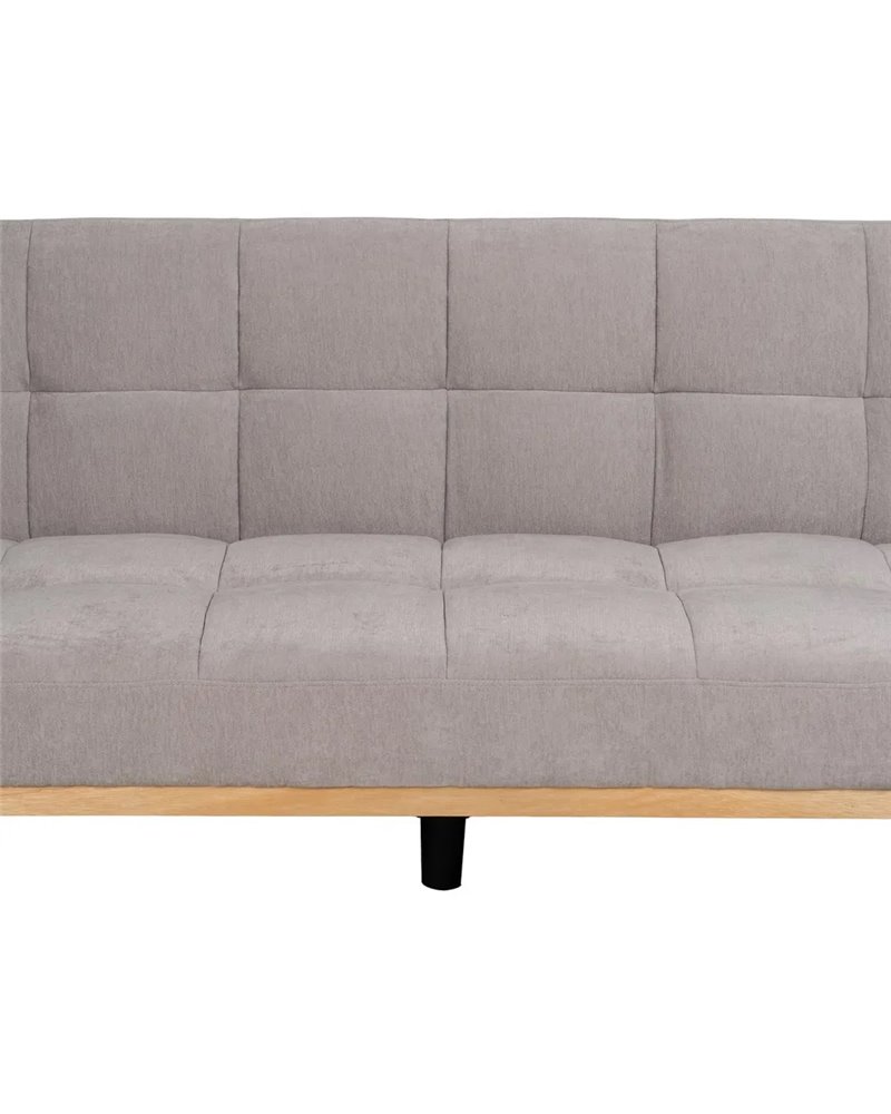 SOFÁ-CAMA GRIS METAL-MADERA SALÓN 178 X 94 X 86 CM