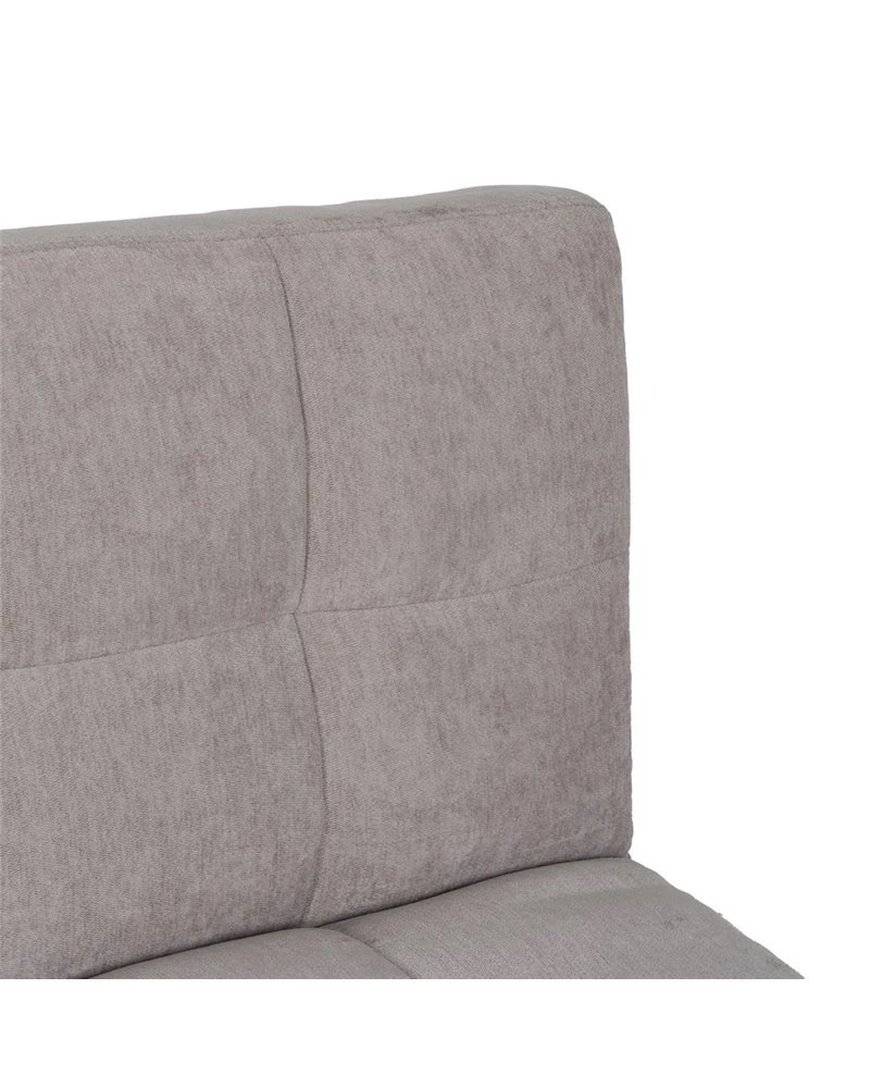 SOFÁ-CAMA GRIS METAL-MADERA SALÓN 178 X 94 X 86 CM
