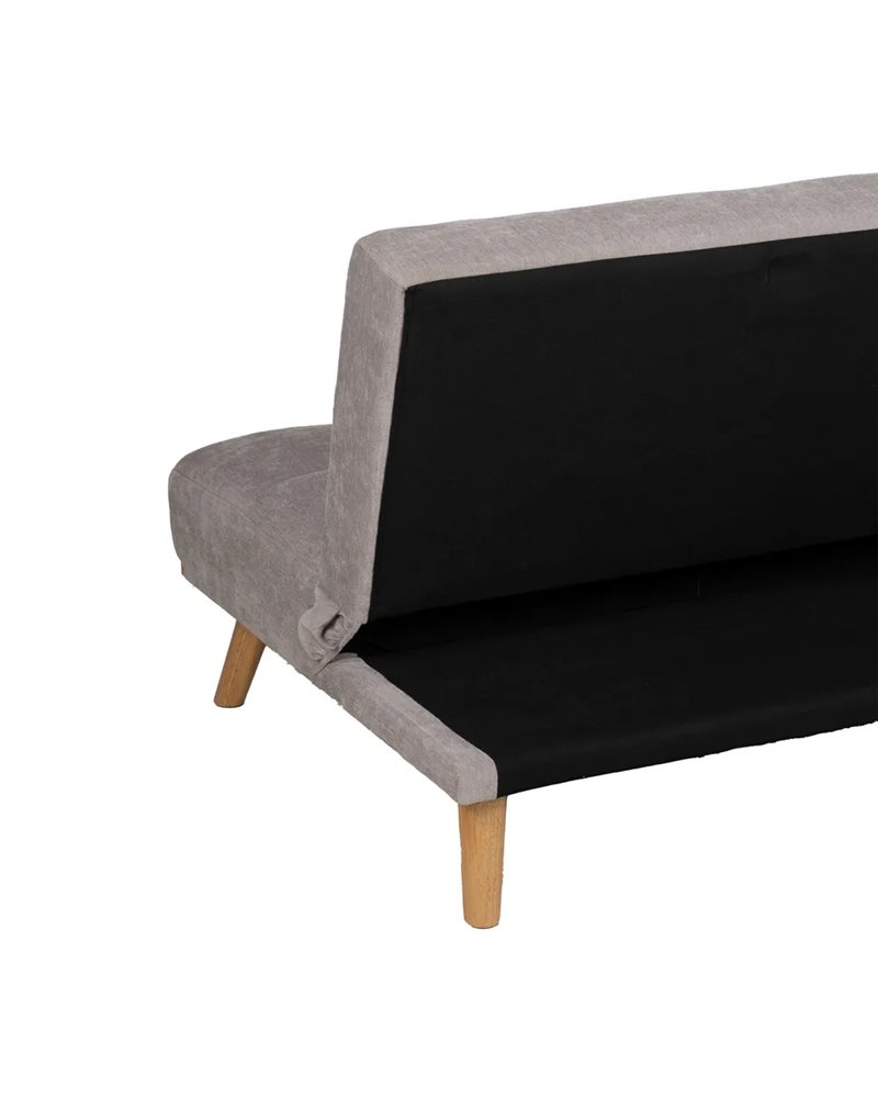 SOFÁ-CAMA GRIS METAL-MADERA SALÓN 178 X 94 X 86 CM