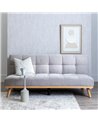 SOFÁ-CAMA GRIS METAL-MADERA SALÓN 178 X 94 X 86 CM